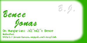 bence jonas business card